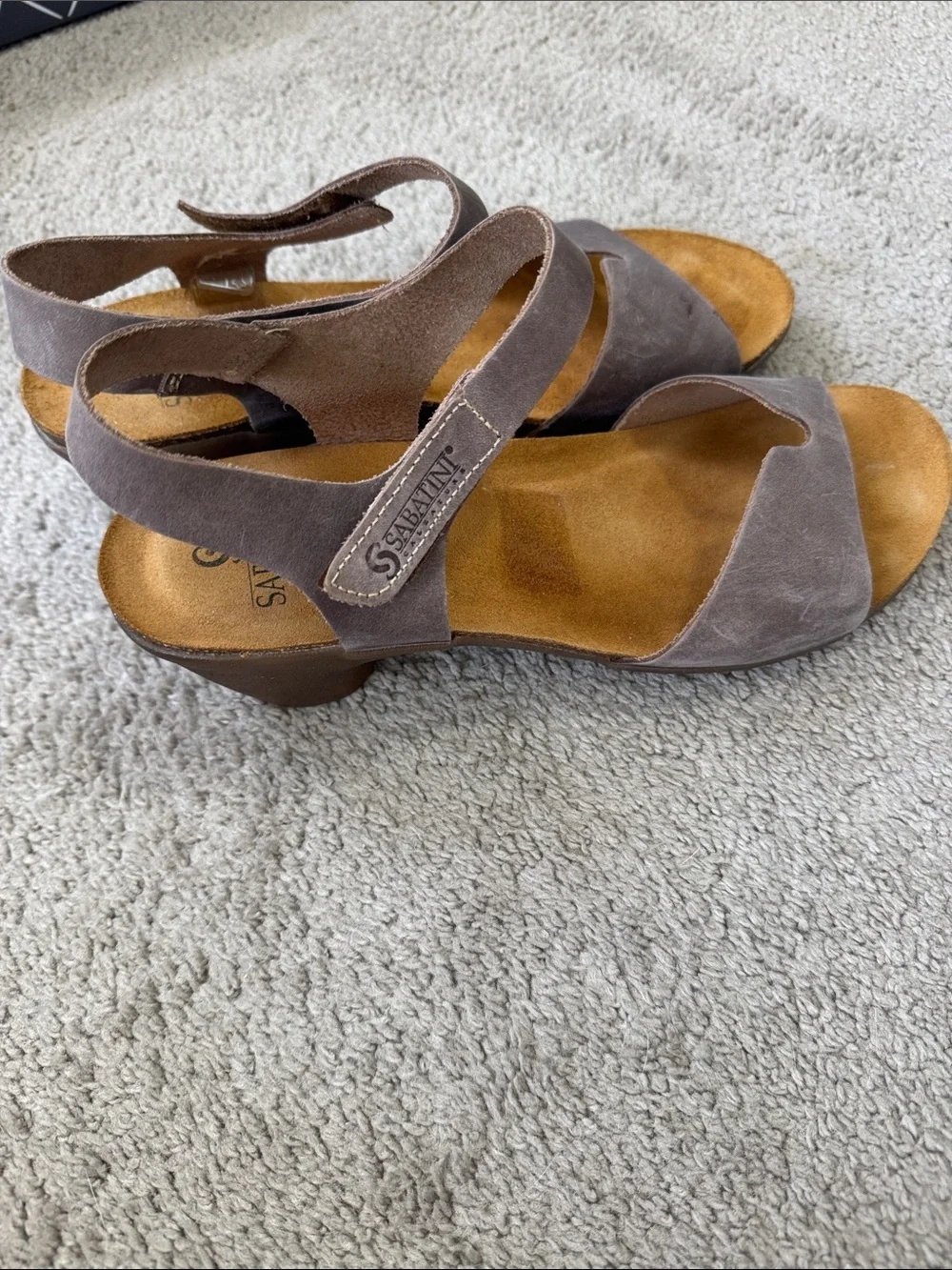 Sabatini leather heeled Adjustable Slingback Sandals
